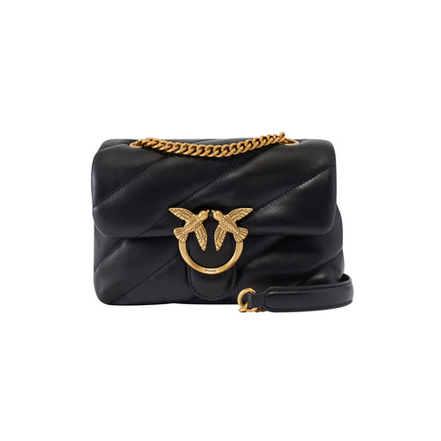 Pinko Borsa a tracolla Borsa da Donna a tracolla Mini Love Puff Nero oro P25 - PINKO 100039A0F2 - Z99Q - UNI - Francavilla Moda